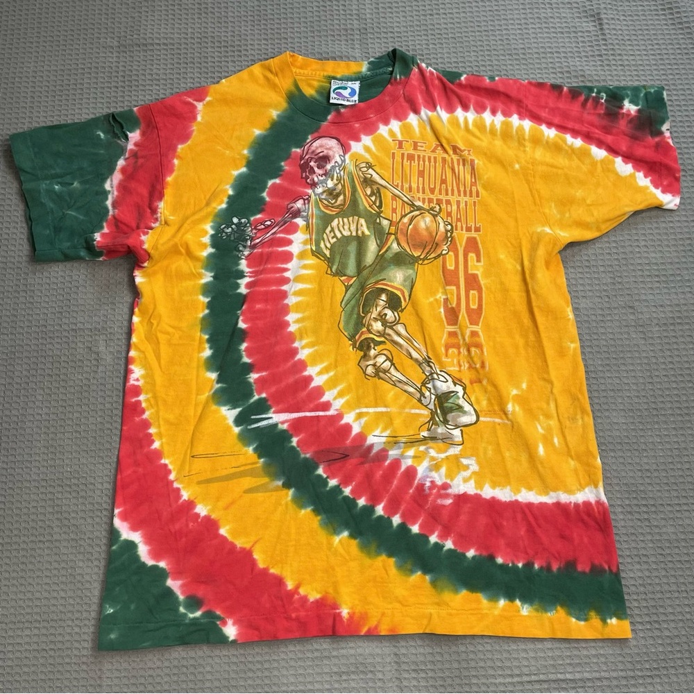 Vintage 1996 Liquid Blue Grateful Dead Lithuania Tee Shirt XL USA Tie Dye